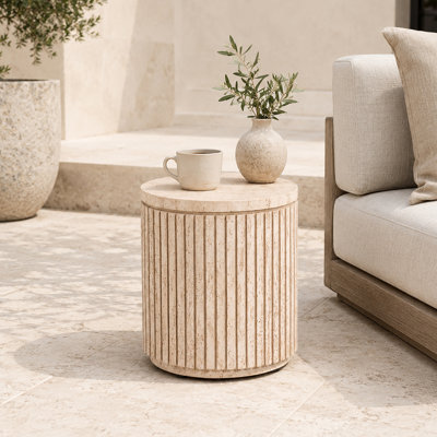 Table d'appoint ronde en béton Angie pour patio