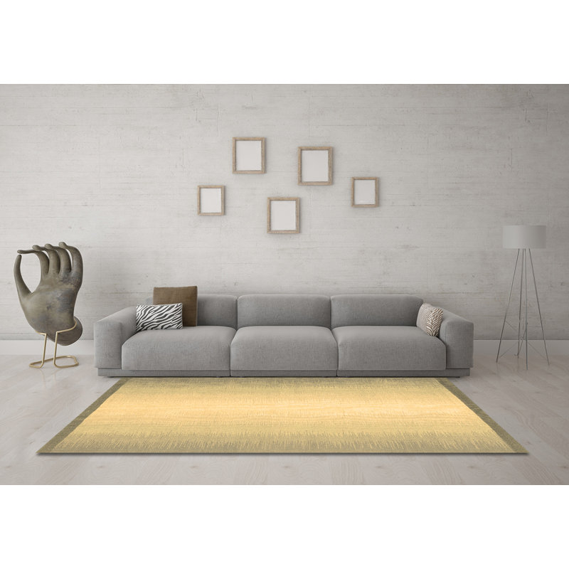 Washable Abstract Indoor Rug, Round 3'