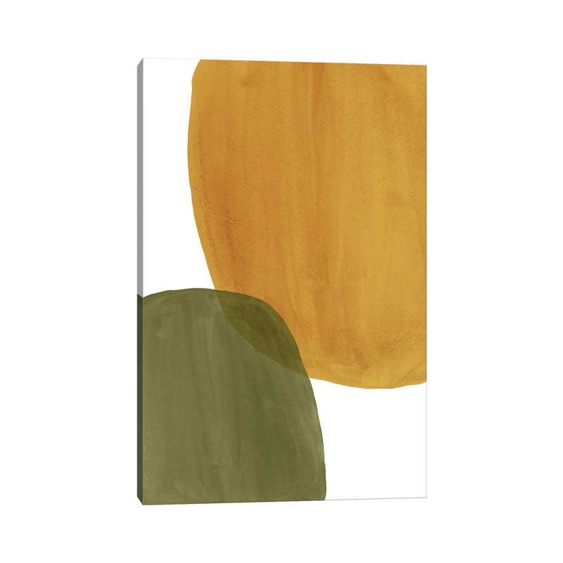 Rust Ochre And Green Art by Whales Way - Painting on Canvas, 152.4cm H x 101.6cm W x 3.81cm D, Wrapped Canvas