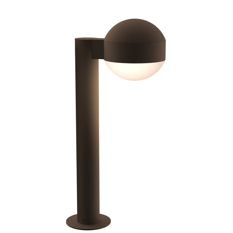 Reals Integrated LED Metal Bollard Light, Bronze, 17.75" H x 5" W x 7.75" D