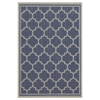 Blue 7 ft. 3 in. Indoor/Outdoor Area Rug