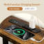 Console à double couche pour console étroite avec prises de courant intégrées et ports USB, rallonge de 4,9 pi, table de canapé robuste derrière le salon ou le bureau, assemblage facile-136064648
