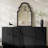 Solid Wood Arch Wall Mirror Decorative Mirror-1655694636