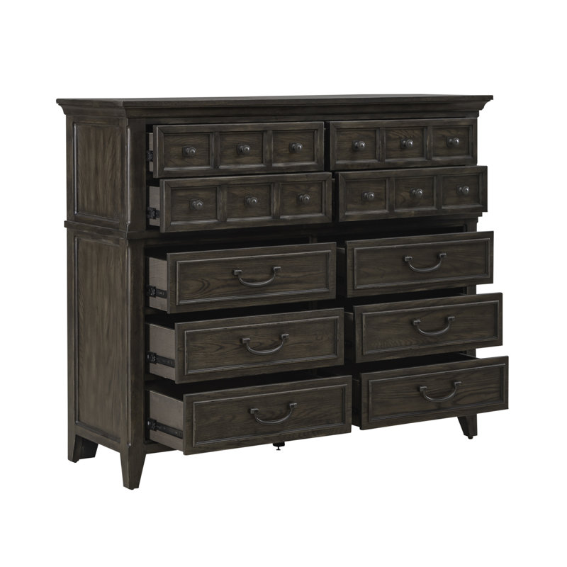 Trelawny 10 Drawer 58" Wide Dresser - Saddle Brown