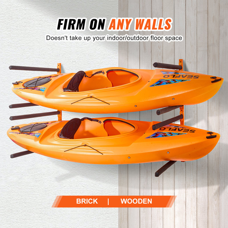 Steel Wall Mounted Adjustable Multi-Use Kayak Rack