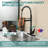 Topcraft Single-Hole Single-Handle Pull-Down Kitchen Faucet With LED And Deck Plate