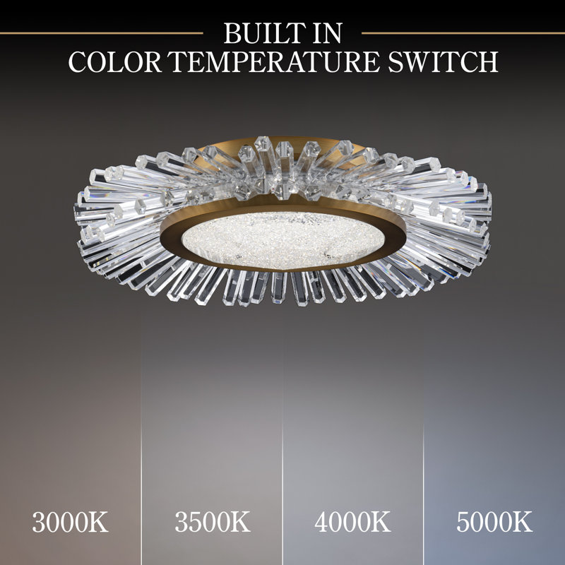 Benediction 1 - Light LED Flush Mount, Aged Brass