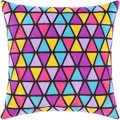  Cotton Geometric 20" Throw Pillow Cover