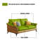 Causeuse coussin jaune en cuir véritable-410717638