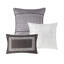 Édredon gris / taupe pour lit très grand - 7 pièces acariens-121228233-121228236