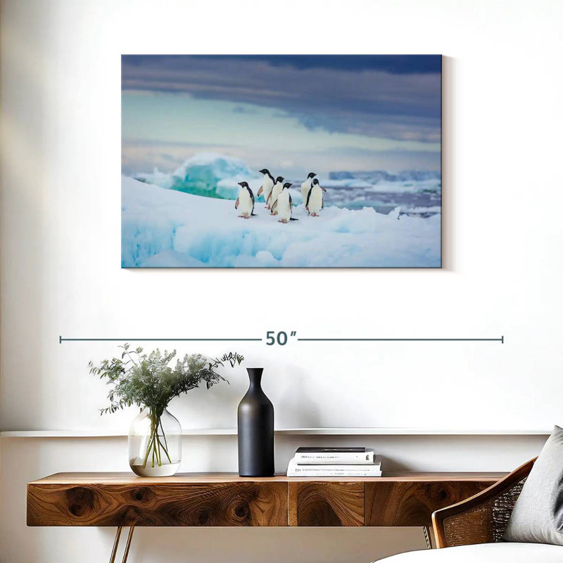 Brampt Adelie Penguins, 24" H x 36" W