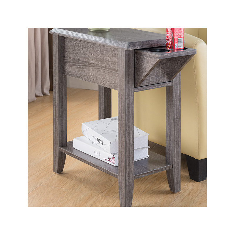 Mariby End Table with Storage, Taupe