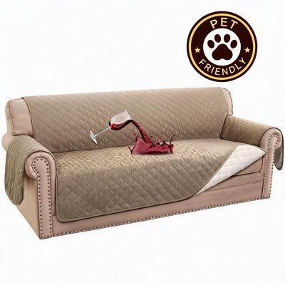 Housse de canapé imperméable, matelassée et réversible, idéale pour les enfants et les animaux, antidérapante et lavable à la machine (convient aux assises jusqu'à 178 cm de large).
