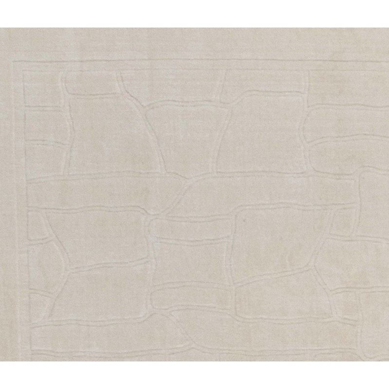Tapis en viscose blanc cassé