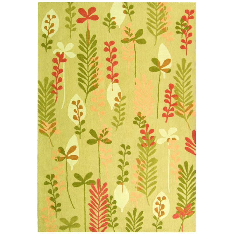 Berkley Hand Hooked Thick Wool Pile Floral Rug, Rectangle 6' x 9'
