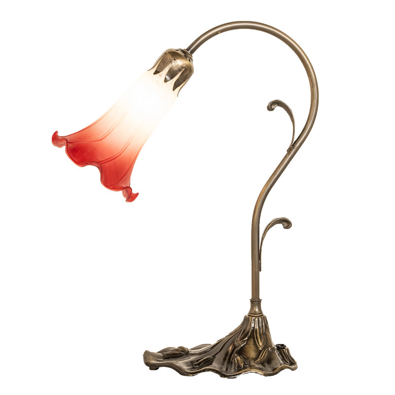 Charlae Arched Table Lamp, Pink/White