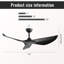 Kemp 52" 3 -ABS-Blade Propeller Modern Ceiling Fans no Light and with Remote Control-1011210289
