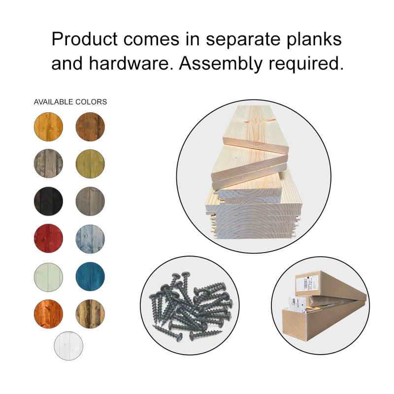 Weather Gray Knotty Pine Wood Sliding Barn Door with Hardware Kit