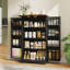 Armoire de cuisine avec tablettes réglables noir