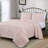 Pre-Washed Solid Cotton Soft-Finished Ruffled Quilt Set-1375963192-1394939963