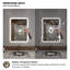 Miroir de salle de bain mural à DEL rectangulaire sans cadre l 20 po x H 30 po Musci-1117011738