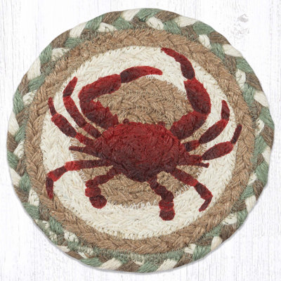  LC-660 Crab Round Large Coaster 7"x7"