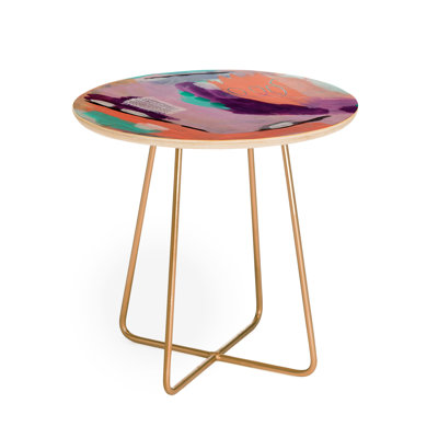 Solid Wood Top End Table