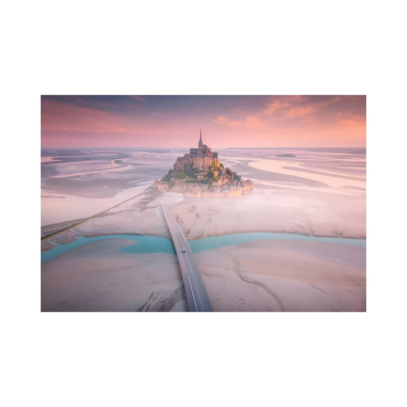 Mont Saint Michel I - France par Cuma Cevik - photographie sur toile tendue, H 18 po x l 26 po x P 1,5 po