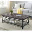 Table basse capitonnée en similicuir
