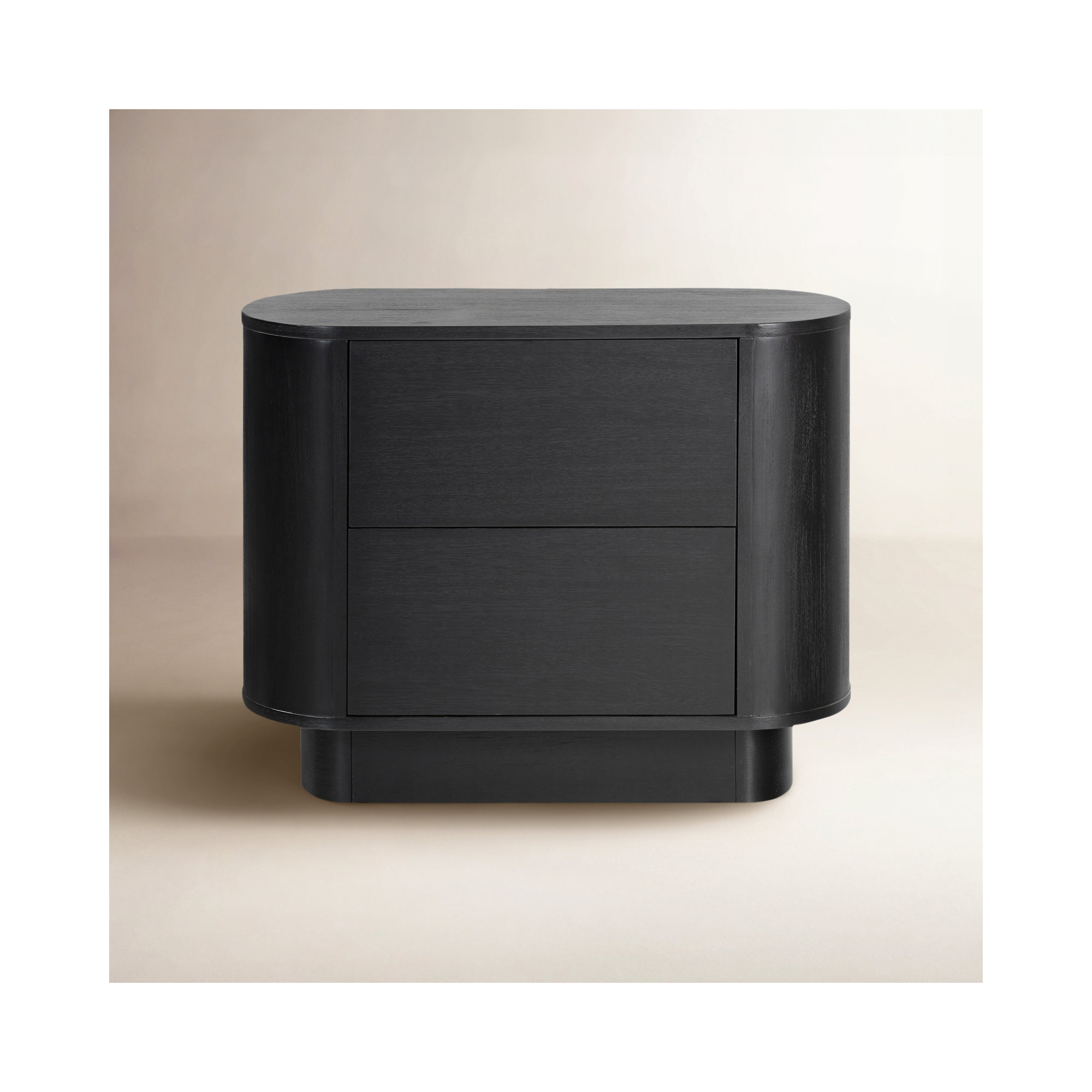 Haiden 2 - Drawer 32" Nightstand, Aged Black Acacia