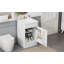 20" Bathroom Vanity With Sink, Vanity Cabinet With Door Shelf And Adjustable Shelf, White-1369102134