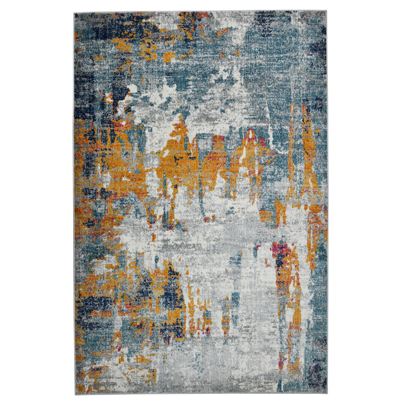 Tapis orange / bleu Chelsea