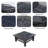 W31.9" * H14.9" Steel Wood Burning Outdoor Fire Pit With Lid - Black-109488312