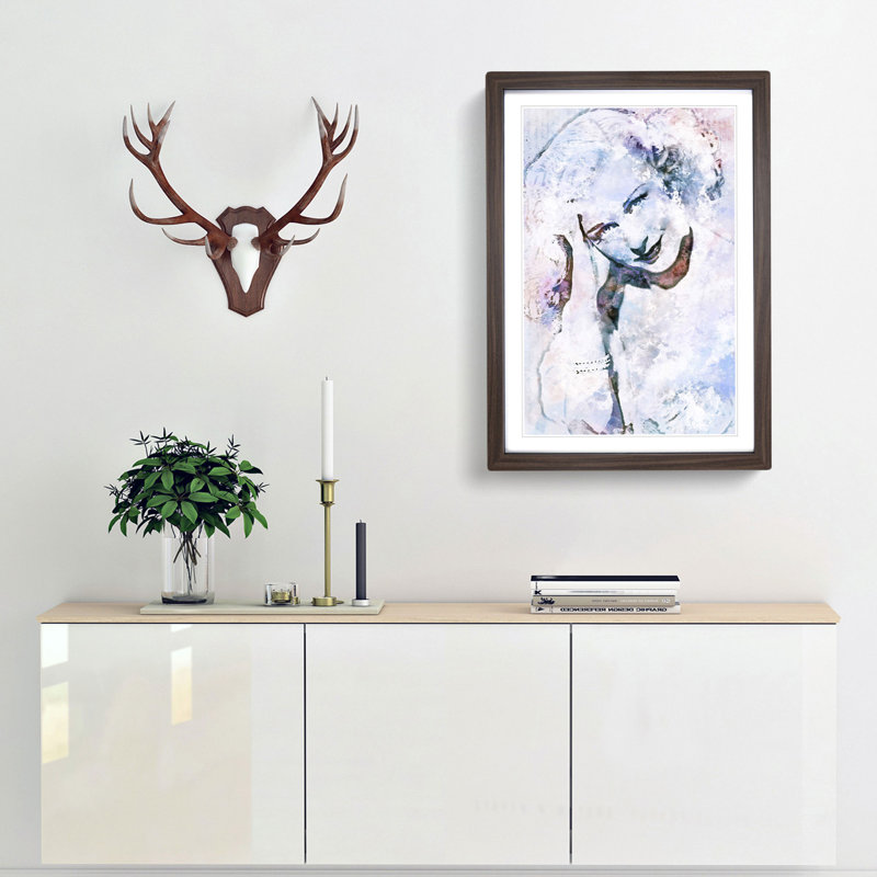 Ginger Rogers in Abstract - Framed Print, Walnut Framed, 65cm H x 48cm W x 2cm D