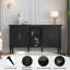 Buffet Gurbachan vintage 4 portes de 150 cm de large avec étagères ouvertes-104823391