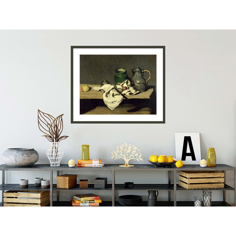 Nature morte avec une bouilloire par Paul Cézanne, H 33,5 po x l 40,78 po