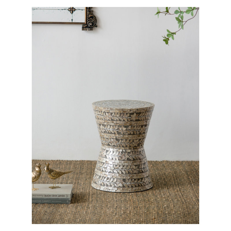 Tabouret de jardin effilé D14x19 Capiz