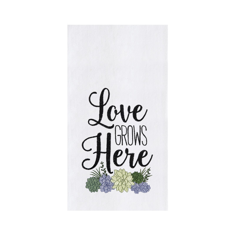 Serviette de cuisine 18 po x 27 po Love Grows Here