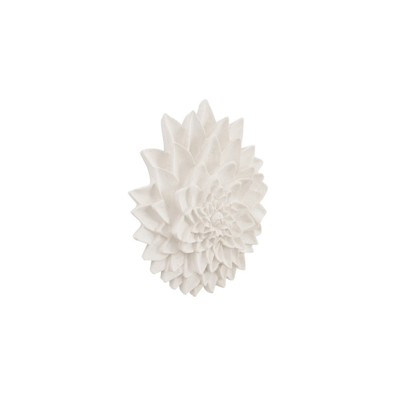 Dahlia Flower Wall Art, Off White