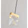 1 Light Single Geometric LED Pendant with Crystal Shade