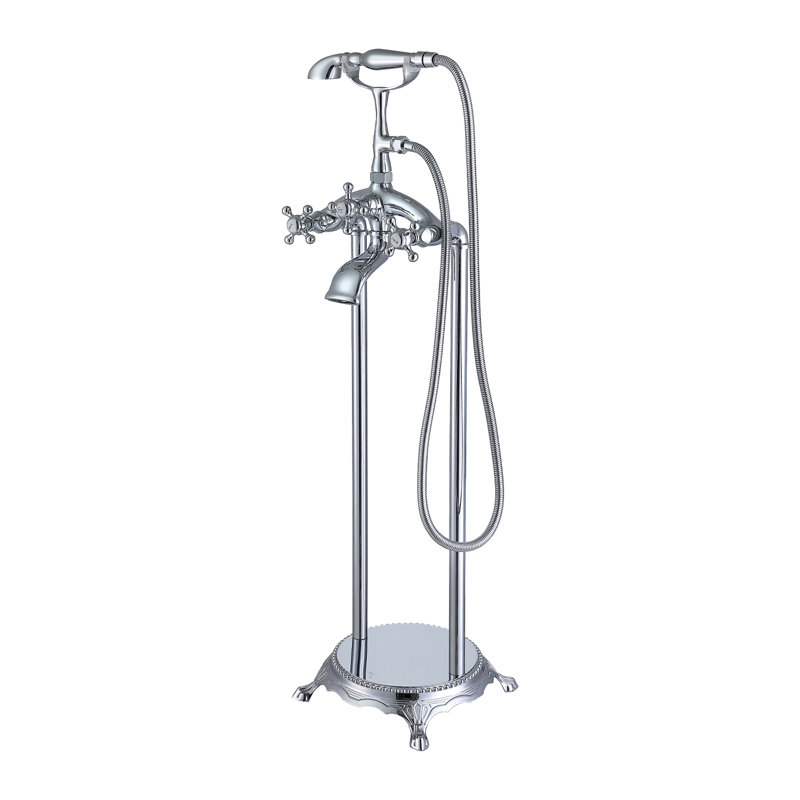 Robinet de baignoire autoportant avec douche à main Topcraft, Chrome chrome