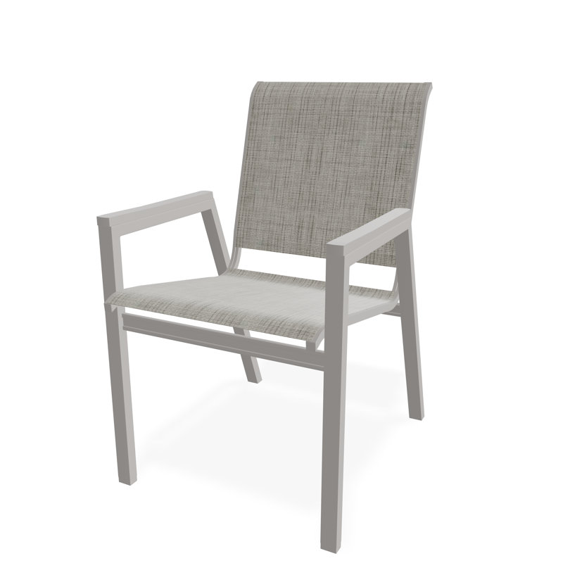 Bazza Outdoor Dining Chair, Smoke, Warm Gray