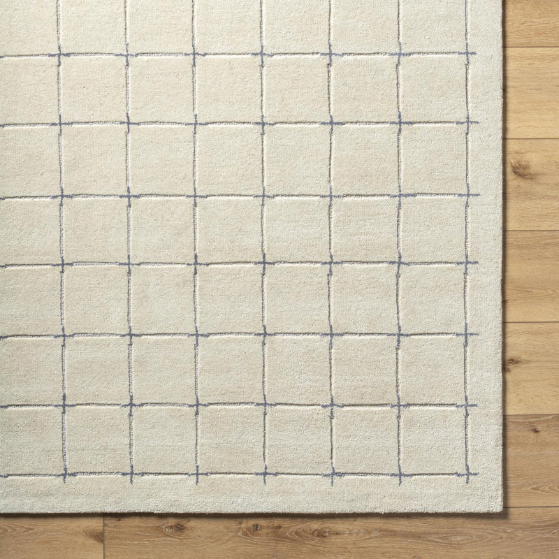 Tapis gris touffeté à la main Mallory, Rectangle de 5 pi x 8 pi