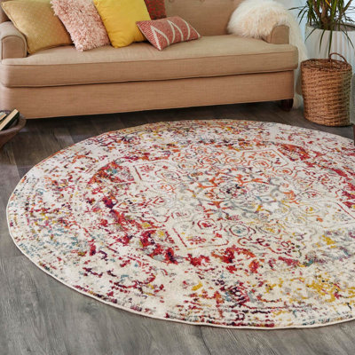 Round Oriental Area Rug