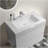 Integrated Surface Basin WITHOUT Drain And Faucet, Glossy White Color-1472868386