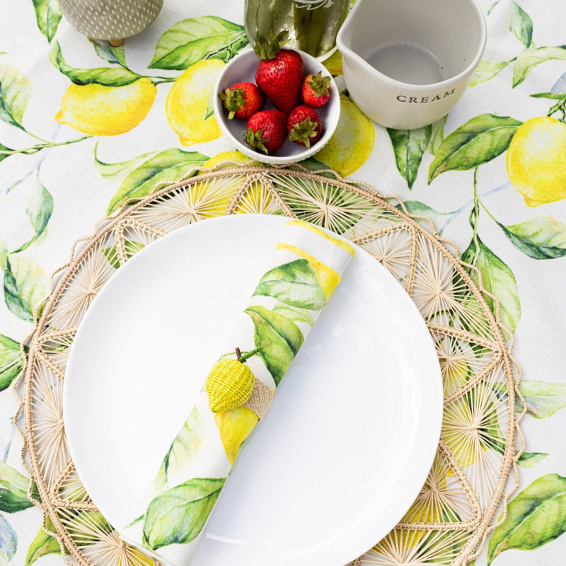 Sorrento Floral Tablecloth, 70" Round