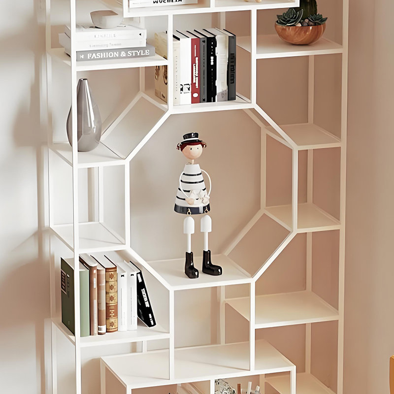 Bibliothèque pratique et polyvalente, (11 tablettes) H 70,8 po x l 47,2 po x P 11,8 po, Blanc