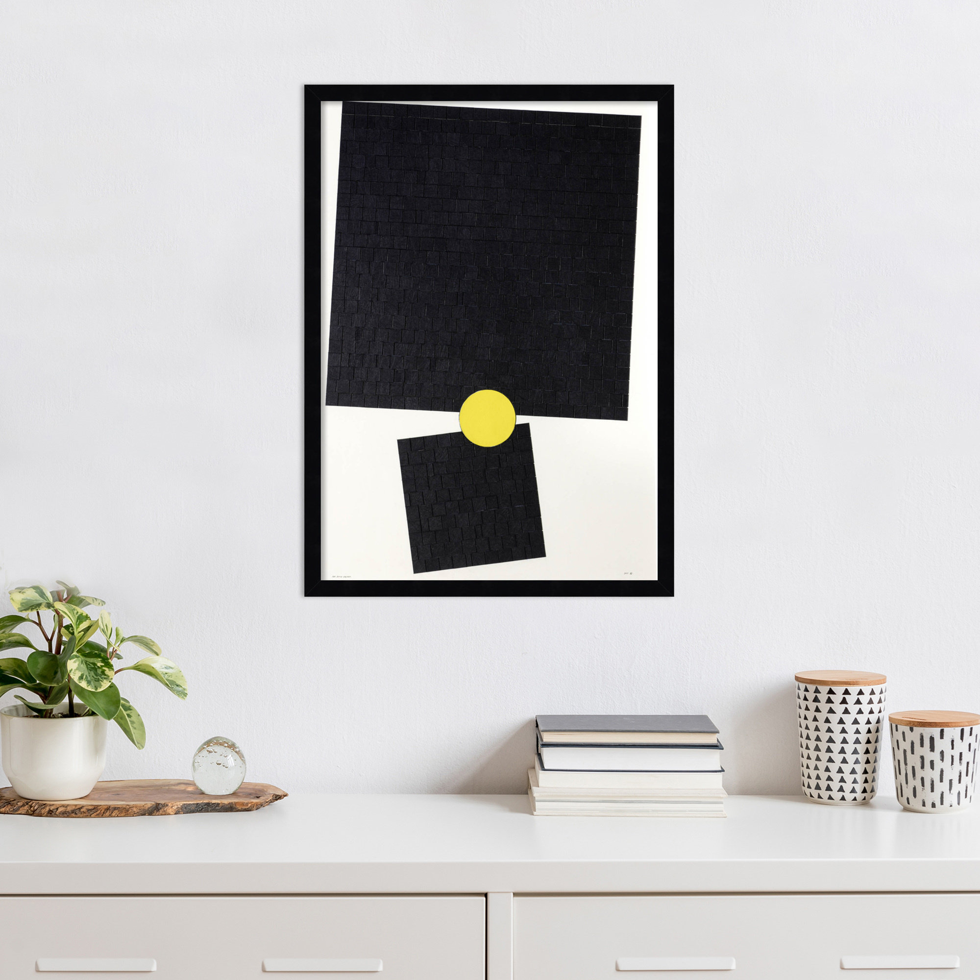 Her Divine Fulcrum by Alex Dunn, 25" H x 18" W x 1" D, Black