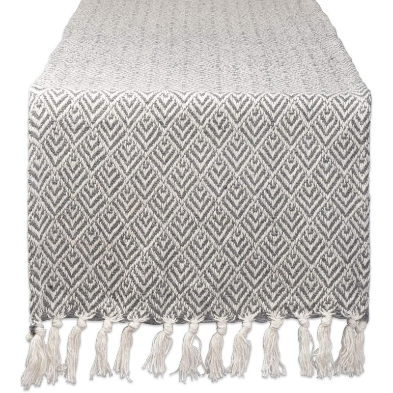 Braided Table Runner – Gray – Farmhouse Style