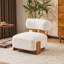Méridienne moderne avec structure en bois massif et dossier roulé, revêtement Boucle doux et durable, idéale pour le salon, la chambre à coucher ou le bureau-947196993